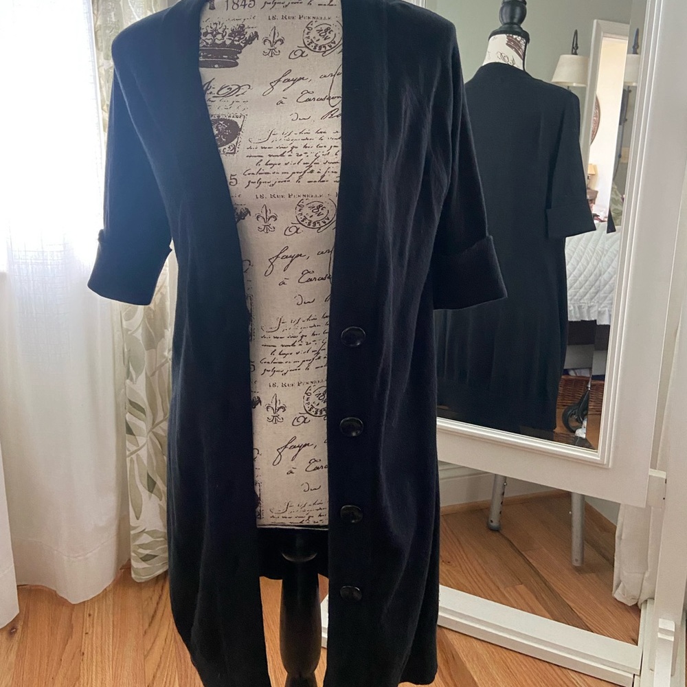Banana Republic small black short sleeve cardigan